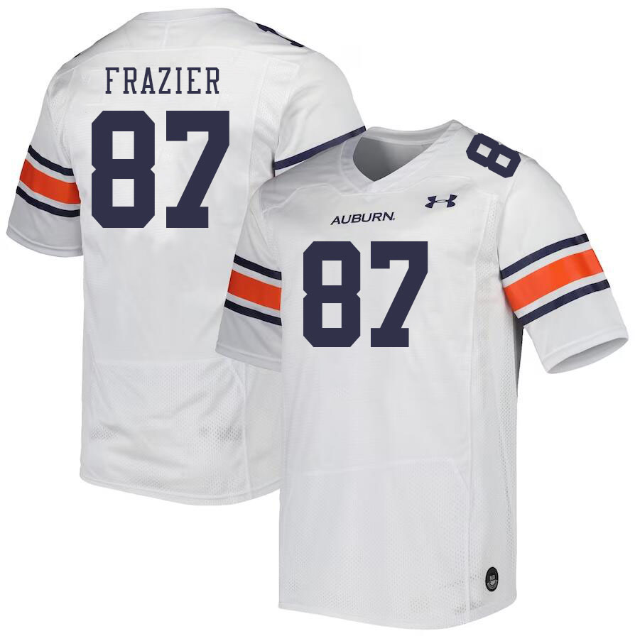 Men's Auburn Tigers #87 Brandon Frazier White 2023 College Stitched Football Jersey